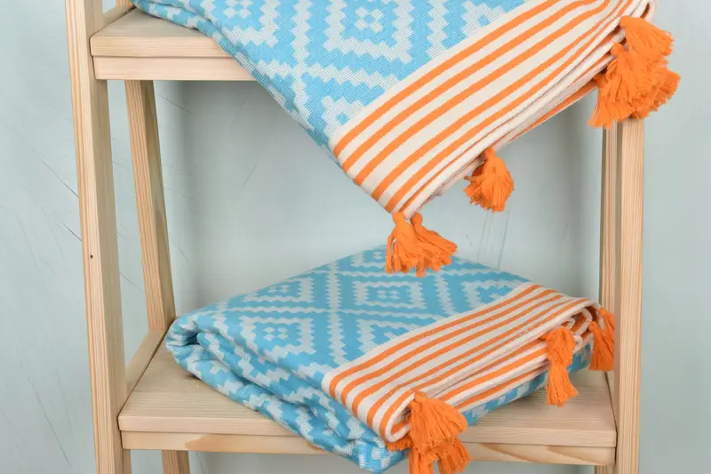 Peshtemal Towel USA, 70x40 Cotton Kilim Towel, Custom Wedding Gifts, Cute Beach Towel, Pool Towels, Turkish towel, Cotton towel, House Warming Gift - 5