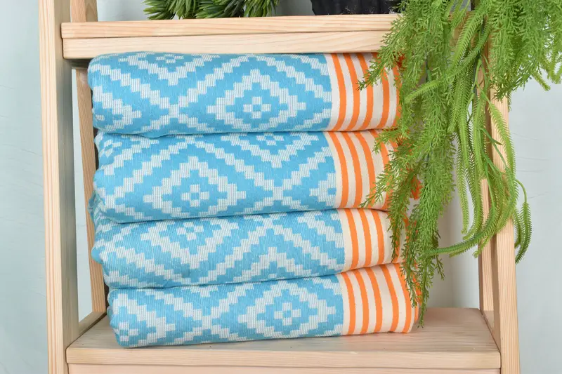 Peshtemal Towel USA, 70x40 Cotton Kilim Towel, Custom Wedding Gifts, Cute Beach Towel, Pool Towels, Turkish towel, Cotton towel, House Warming Gift - 1