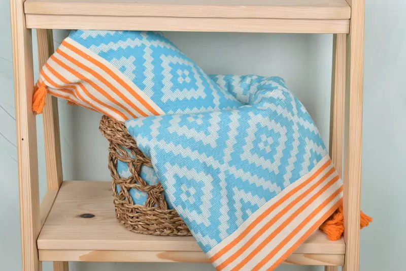 Peshtemal Towel USA, 70x40 Cotton Kilim Towel, Custom Wedding Gifts, Cute Beach Towel, Pool Towels, Turkish towel, Cotton towel, House Warming Gift - 4