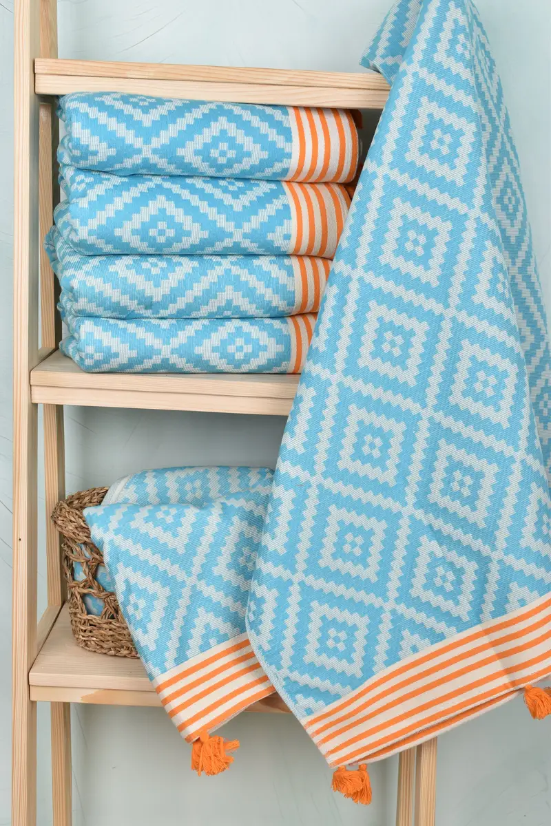 Peshtemal Towel USA, 70x40 Cotton Kilim Towel, Custom Wedding Gifts, Cute Beach Towel, Pool Towels, Turkish towel, Cotton towel, House Warming Gift - 3