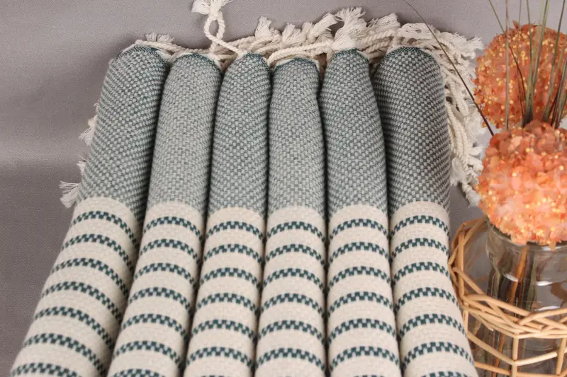 Quick-drying cotton Turkish beach towel, Family Gift, Bachelorette Gifts, Custom Wedding Gift, 76x40 Cotton Striped Towel, Personalized Towel - 3