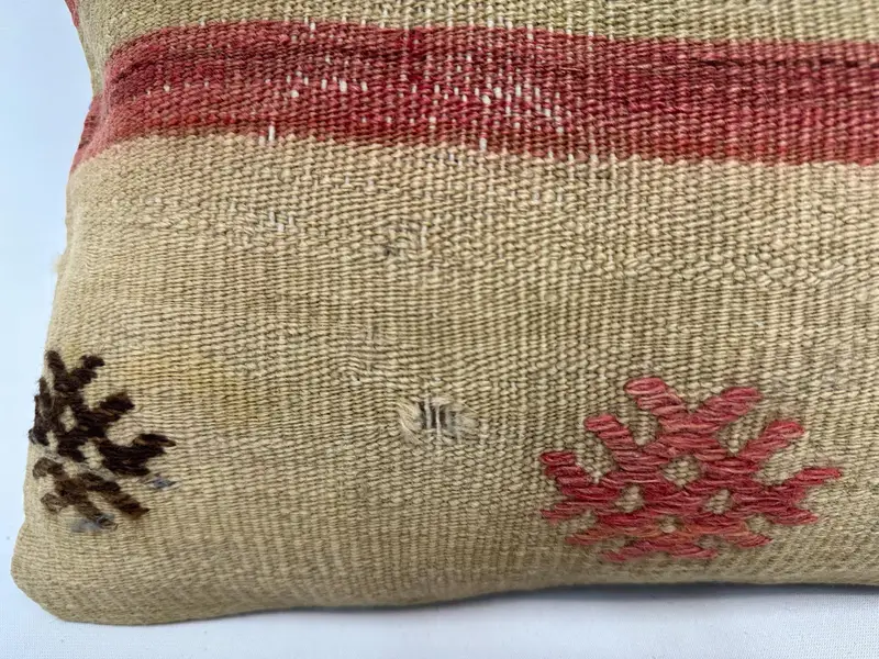 Geometric Embroidered Throw Pillow, 12x20 Inches Size Pillow - 2
