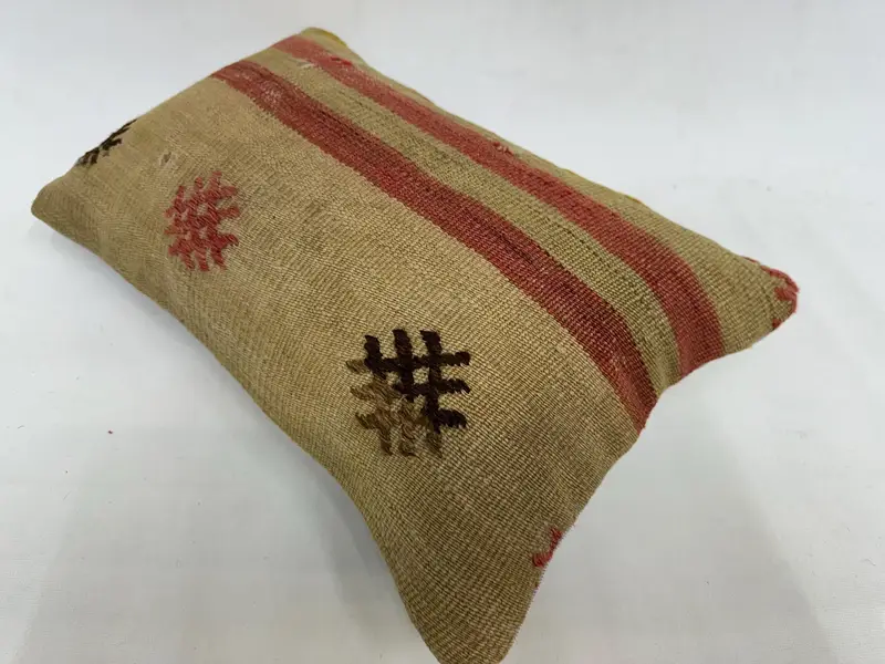 Geometric Embroidered Throw Pillow, 12x20 Inches Size Pillow - 6