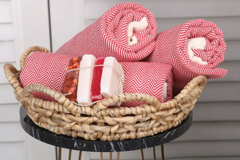 Wedding Gift, Peshtemal Towel, Absorbent Turkish towel, Summer Towel, 70x40 Cotton Herringbone Towel, Halloween Gifts, Peshtemal Towel USA - 4