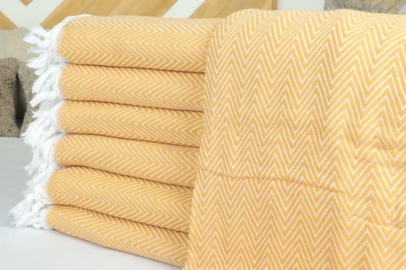 Wedding Anniversary Gift, Monogram Blanket, Valentines Day Gift For Him, Bridal Shower Gift, Wedding Favors, 96x80 Cotton Chevron Towel - 2