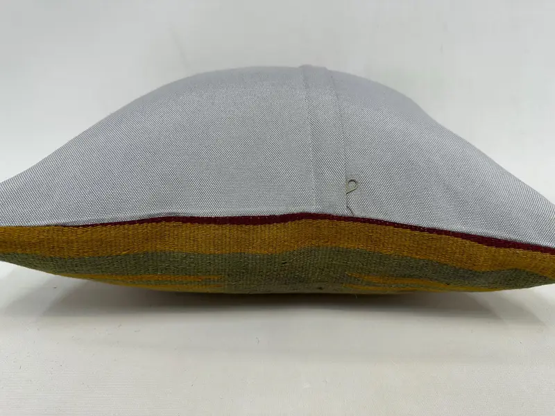 Handmade Kilim Cushion, Kilim Pillow, Turkish Pillow, Turkish Rugs Pillow Case, Turkish Corner Cushion, 20x20 Red Pillow, Pillow Case - 7