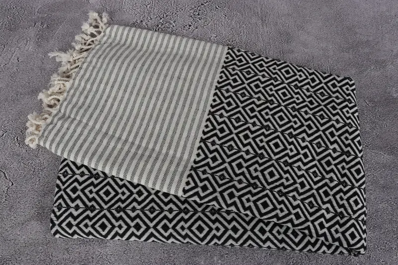 Hızlı kuru plaj havlu, en iyi arkadaş hediye fikirleri, kişiselleştirilmiş Türk havlu, 76x38 pamuklu elmas havlu, plaj havlu toplu, monogramlı Türk havlu - 6