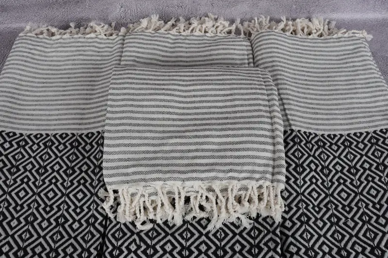 Hızlı kuru plaj havlu, en iyi arkadaş hediye fikirleri, kişiselleştirilmiş Türk havlu, 76x38 pamuklu elmas havlu, plaj havlu toplu, monogramlı Türk havlu - 4