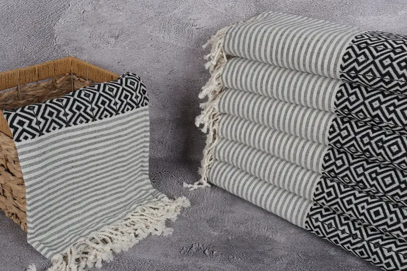 Hızlı kuru plaj havlu, en iyi arkadaş hediye fikirleri, kişiselleştirilmiş Türk havlu, 76x38 pamuklu elmas havlu, plaj havlu toplu, monogramlı Türk havlu - 3
