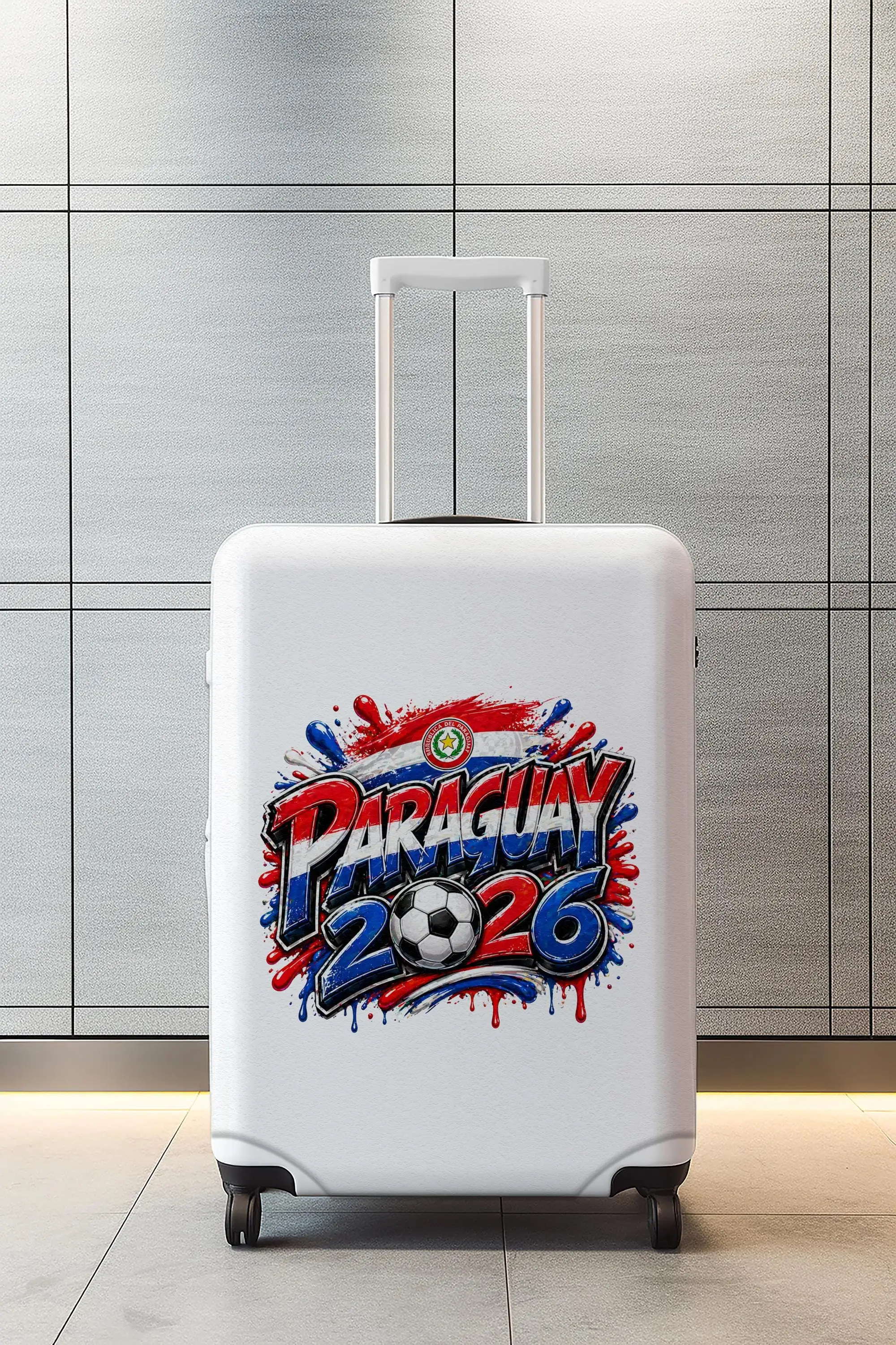 Paraguay-Fußball-Gepäckhülle, 2026-Fan-Kofferschutz mit lebendigem Sport-Thema - 1