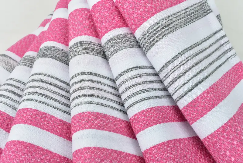 Hammam towel, Best Friend Wedding Gift, 70x40 Cotton Striped Towel, Embroidered Towel, Handwoven Turkish Towel, Wedding Gift, Custom Gifts - 5