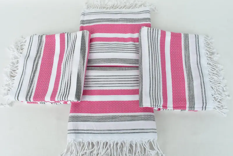 Hammam towel, Best Friend Wedding Gift, 70x40 Cotton Striped Towel, Embroidered Towel, Handwoven Turkish Towel, Wedding Gift, Custom Gifts - 6