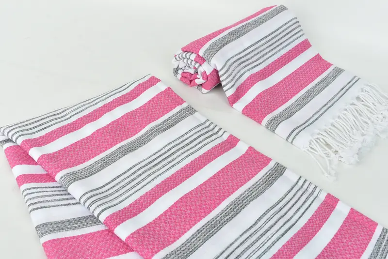 Hammam towel, Best Friend Wedding Gift, 70x40 Cotton Striped Towel, Embroidered Towel, Handwoven Turkish Towel, Wedding Gift, Custom Gifts - 7