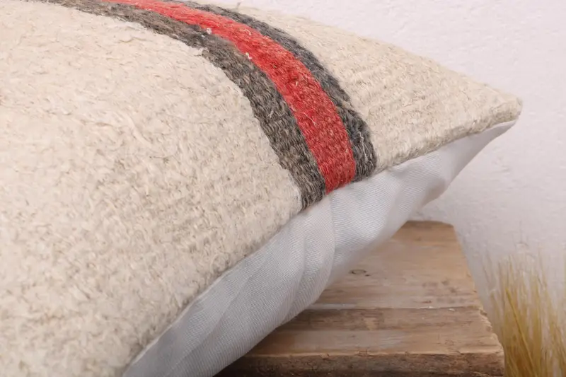 Living Room Throw Pillow, Handmade Kilim Cushion, Pillow for Couch, 16x16 White Pillow, Pillow for Sofa, Pillow Cover, Outdoor Cushion - 6