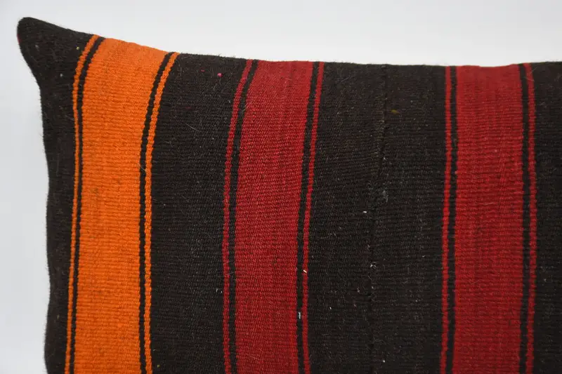 Kilim Cushion Sham, Throw Kilim Pillow, Pet Pillow Case, Interior Designer Pillow, Cushion, 16x48 Red Pillow Cover, Customized Pillow Cover - 2