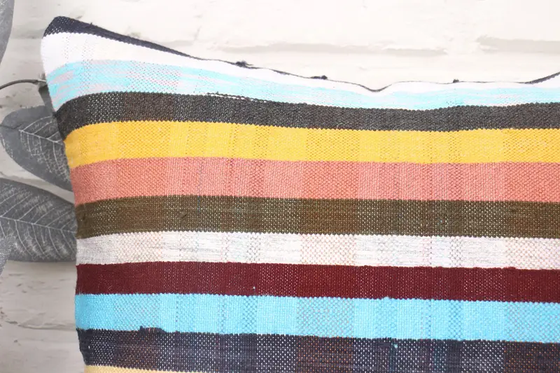 Boho Pillow Sham Cover, 18x18 Green Cushion, Kilim Pillow, Kilim Pillow Cover, Pillow Case, Handmade Cushion Cover - 2