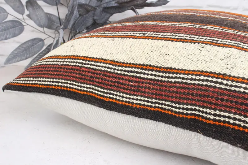 24x24 Red Cushion, Sofa Pillow Case, Kilim Cushion Sham, Kilim Pillow, Shabby Chic Cushion, Pillow Case, Pillow for Couch - 7