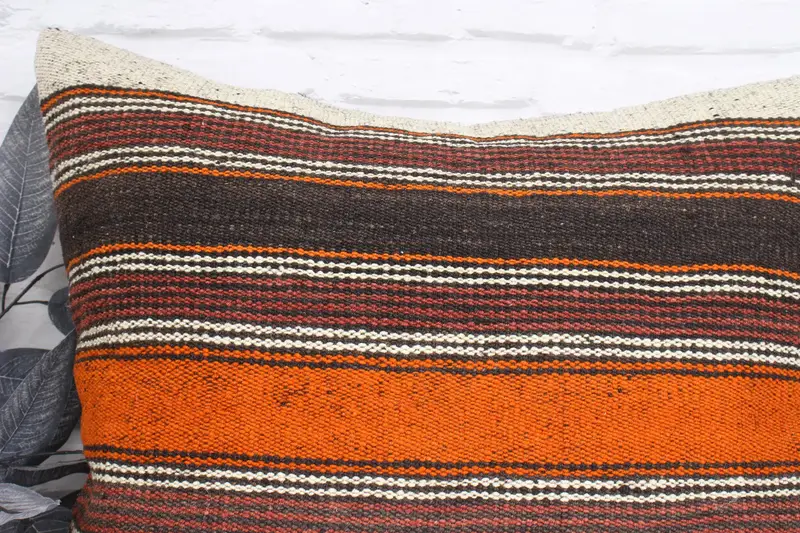 24x24 Red Cushion, Sofa Pillow Case, Kilim Cushion Sham, Kilim Pillow, Shabby Chic Cushion, Pillow Case, Pillow for Couch - 2