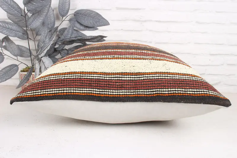 24x24 Red Cushion, Sofa Pillow Case, Kilim Cushion Sham, Kilim Pillow, Shabby Chic Cushion, Pillow Case, Pillow for Couch - 5