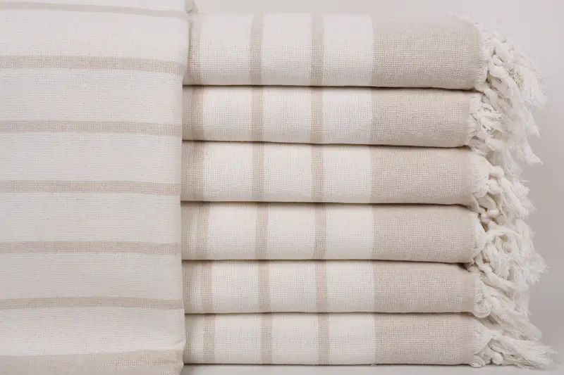 Organic towel, 68x39 Cotton Striped Towel, Quick-dry travel peshtemal towel, Bridal Shower Gift, Bachelorette Party Gifts Bridesmaids, Baby Boy Gift - 1