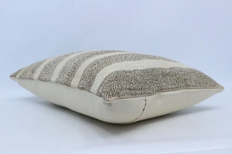 Antique Pillows, Boho Pillow Sham Cover, Kilim Cushion Sham, Cushion, Turkish Bench Pillow Case, 20x28 White Pillow Cover - 6