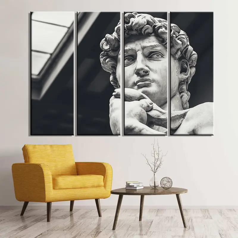 Statue Wall Art, David Wall Art, David Statue, Large Wall Art, Michelangelo Art, Buonarroti Poster, Office Wall Decor, Statue Canvas Print - 5
