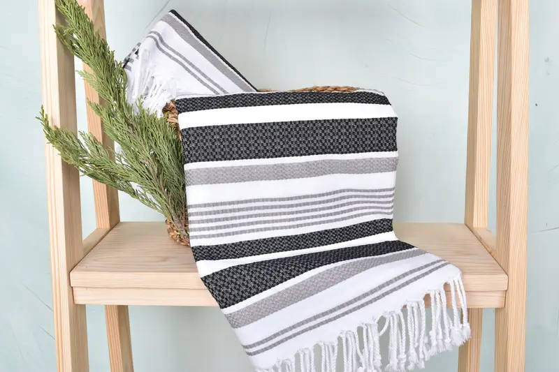 Pool Towels, Turkish Towel Beach, 70x40 Cotton Striped Towel, Custom Wedding Gift, Gift For Best Friend, Turkish beach towel, Girl Trip Party Favor - 4