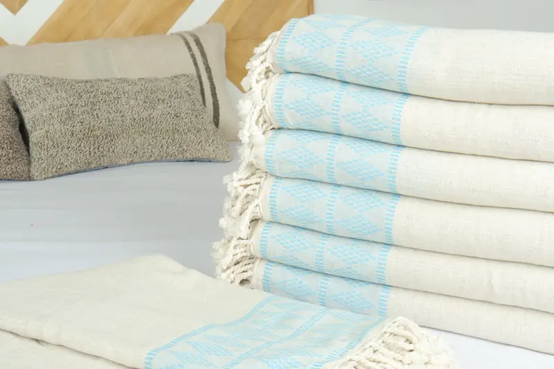 100x88 Linen Kilim Design Towel, Woven Blanket, Turkish Bedcover, Decorative Blanket, Tablecloth, Gift For Best Friend, Turkish Throw Blanket - 3