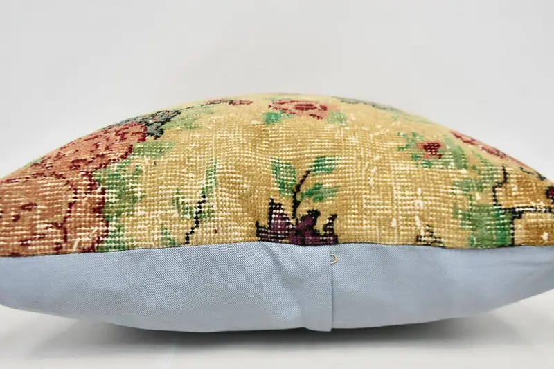 Aesthetic Pillow Sham, Retro Cushion Cover, Kilim Pillow, Kilim Cushion Sham, 24x24 Beige Cushion Cover, Vintage Pillow, Pillow Case - 6