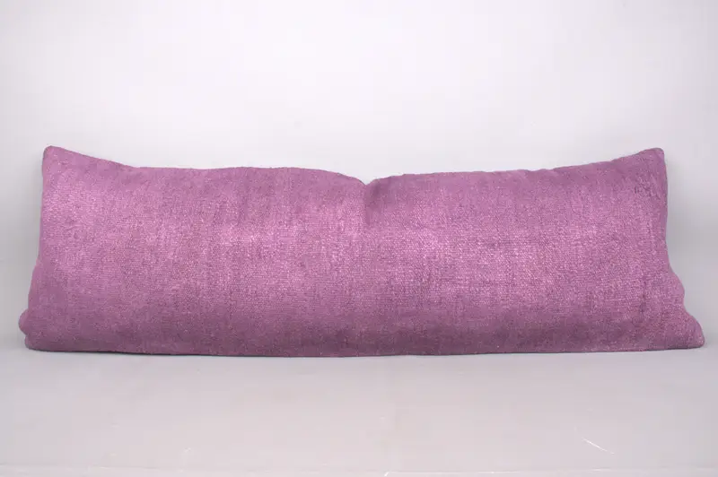 Kilim Cushion Sham, 16x48 Purple Cushion Case, Ethnical Kilim Rug Pillow, One Of A Kind Cushion Case, Cushion, Interior Designer Pillow - 5