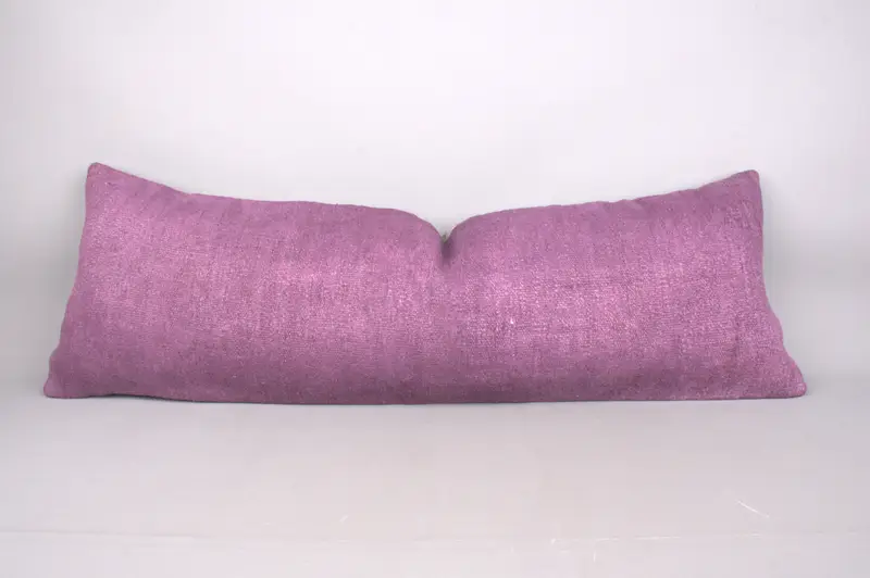 Kilim Cushion Sham, 16x48 Purple Cushion Case, Ethnical Kilim Rug Pillow, One Of A Kind Cushion Case, Cushion, Interior Designer Pillow - 1