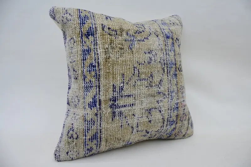 Home Decor Pillow, Custom Pillow, Pillow Cover, Bolster Cushion Cover, Turkish Kilim Pillow, 18x18 Beige Cushion Case, Kilim Cushion Sham - 2