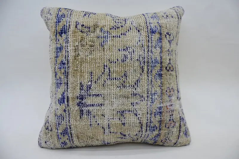Home Decor Pillow, Custom Pillow, Pillow Cover, Bolster Cushion Cover, Turkish Kilim Pillow, 18x18 Beige Cushion Case, Kilim Cushion Sham - 4