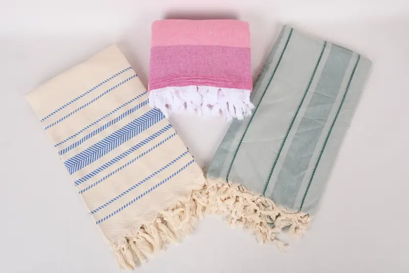 Wedding Gift, Gym Towel, Wedding Favors, Traditional Turkish peshtemal for hammam, Lightweight towel, Valentines Gift, 70x40 Cotton Set of 8 Towel - 6