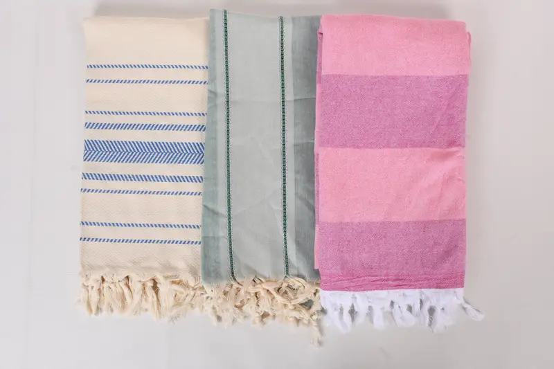 Wedding Gift, Gym Towel, Wedding Favors, Traditional Turkish peshtemal for hammam, Lightweight towel, Valentines Gift, 70x40 Cotton Set of 8 Towel - 7