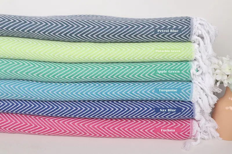 Gift For The Home Decor, 96x80 Cotton Chevron Towel, Turkish Blanket, Family Gift Basket, Bachelorette Party Favors, Woven Throw Blanket, Xmas Gifts - 1
