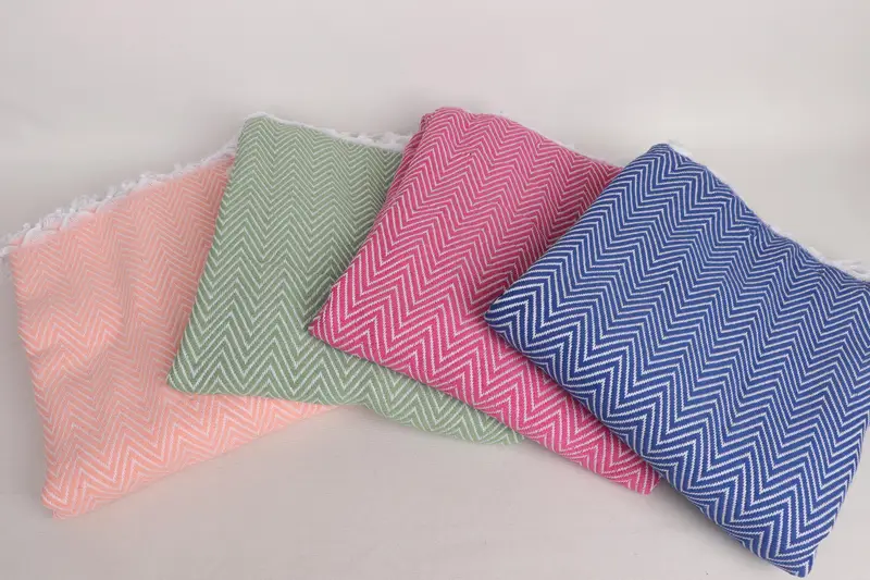 Gift For The Home Decor, 96x80 Cotton Chevron Towel, Turkish Blanket, Family Gift Basket, Bachelorette Party Favors, Woven Throw Blanket, Xmas Gifts - 5