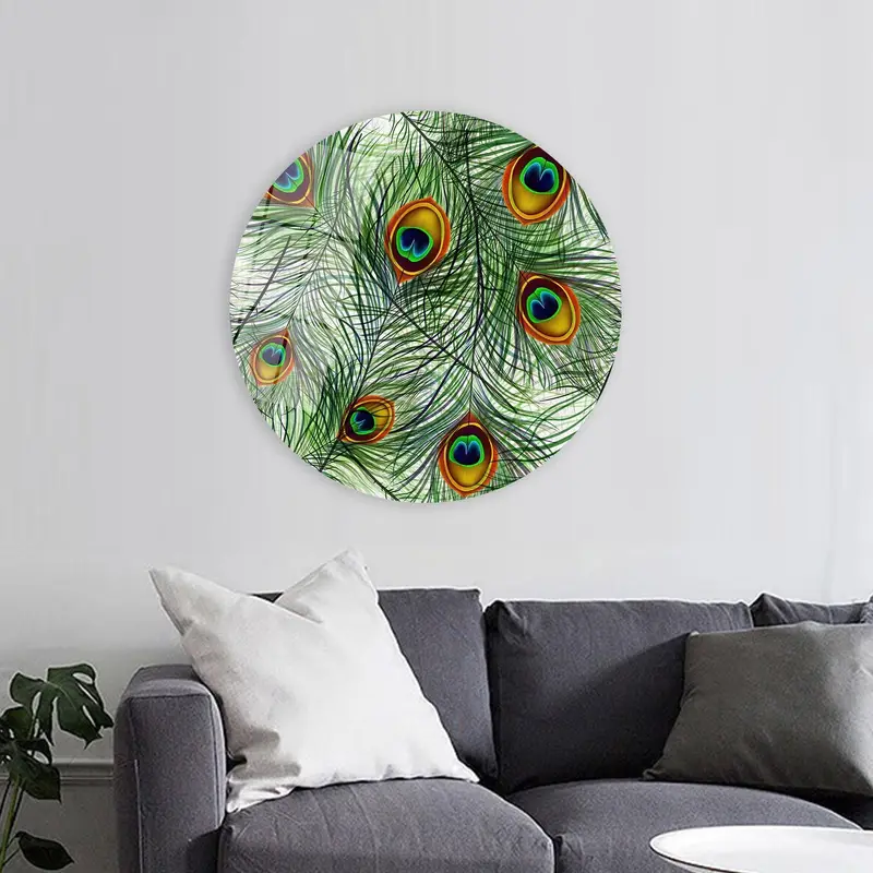 Moderne Pfauenfeder-Leinwand: Lebendige, trendige Wandkunst