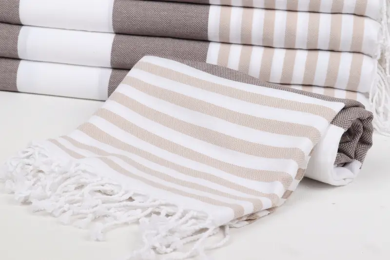 Holiday Towel, Monogrammed Beach Towel, Towel With Name, Quick-dry peshtemal, Wedding Gift For Bride, 70x40 Cotton Striped Towel, Personalized Gifts - 4