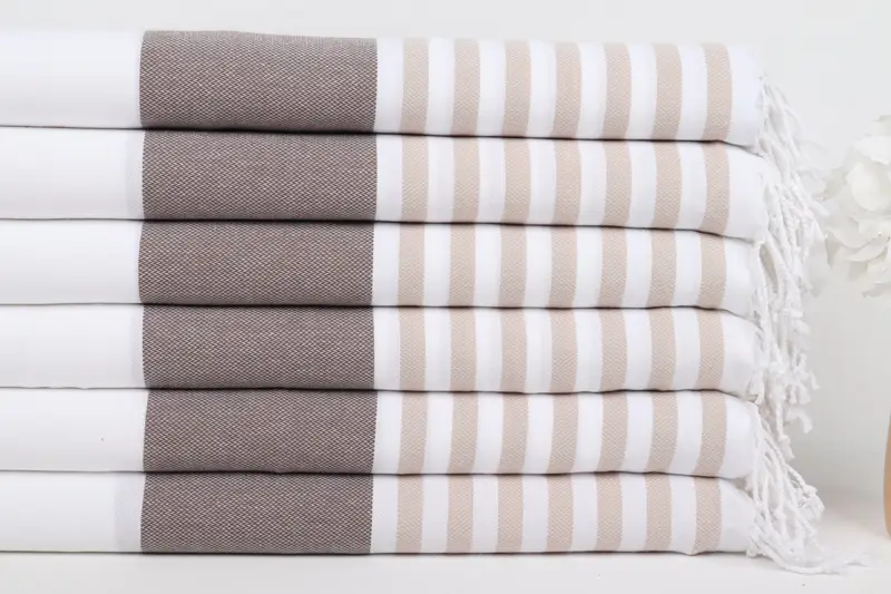 Holiday Towel, Monogrammed Beach Towel, Towel With Name, Quick-dry peshtemal, Wedding Gift For Bride, 70x40 Cotton Striped Towel, Personalized Gifts - 3