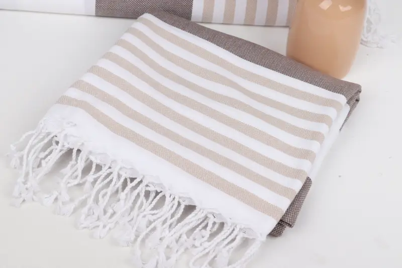 Holiday Towel, Monogrammed Beach Towel, Towel With Name, Quick-dry peshtemal, Wedding Gift For Bride, 70x40 Cotton Striped Towel, Personalized Gifts - 5