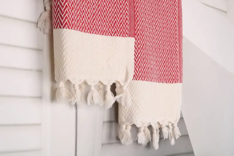 Onun için hediye, Türk el havlu, banyo havlu, gelin duş iyiliği, kişiselleştirilmiş el havlu, 34x18 pamuk zikzag tasarım havlu, düğün iyilik - 8
