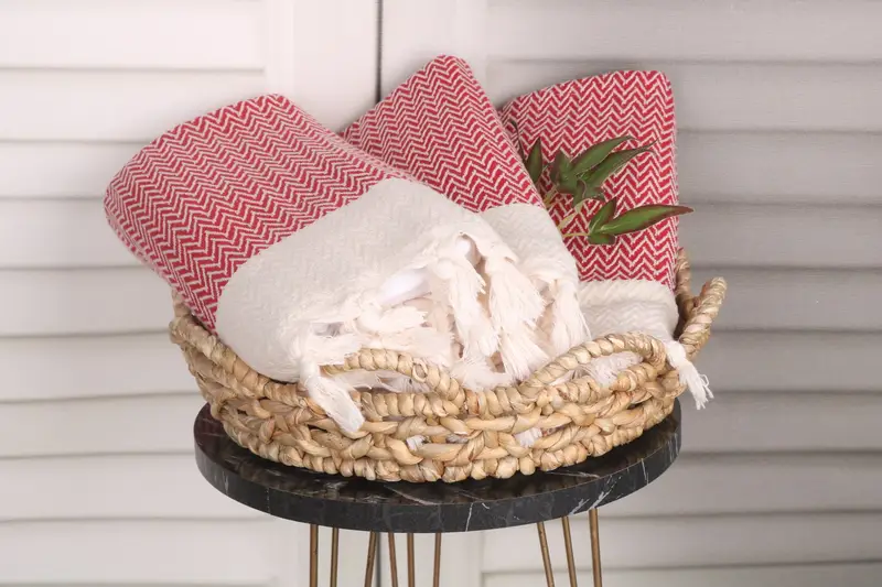 Onun için hediye, Türk el havlu, banyo havlu, gelin duş iyiliği, kişiselleştirilmiş el havlu, 34x18 pamuk zikzag tasarım havlu, düğün iyilik - 5