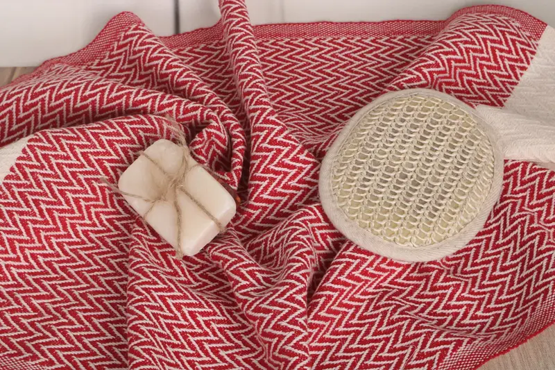 Onun için hediye, Türk el havlu, banyo havlu, gelin duş iyiliği, kişiselleştirilmiş el havlu, 34x18 pamuk zikzag tasarım havlu, düğün iyilik - 7