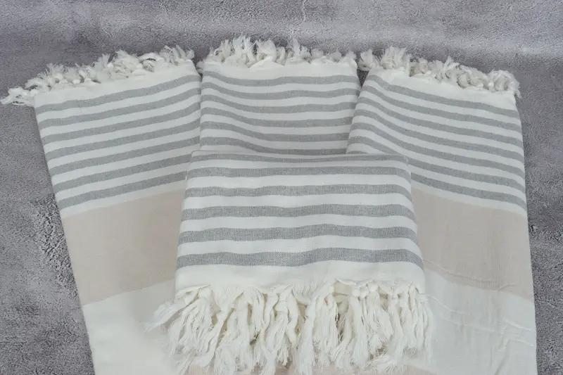 Bachelorette Favor, Sand-resistant towel, Girls Weekend Favors, Bachelorette Party Decorations, Organic towel, 68x36 Cotton Striped Terry Towel - 4