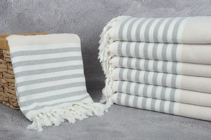 Bachelorette Favor, Sand-resistant towel, Girls Weekend Favors, Bachelorette Party Decorations, Organic towel, 68x36 Cotton Striped Terry Towel - 3