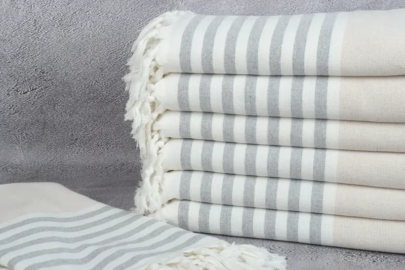 Bachelorette Favor, Sand-resistant towel, Girls Weekend Favors, Bachelorette Party Decorations, Organic towel, 68x36 Cotton Striped Terry Towel - 2