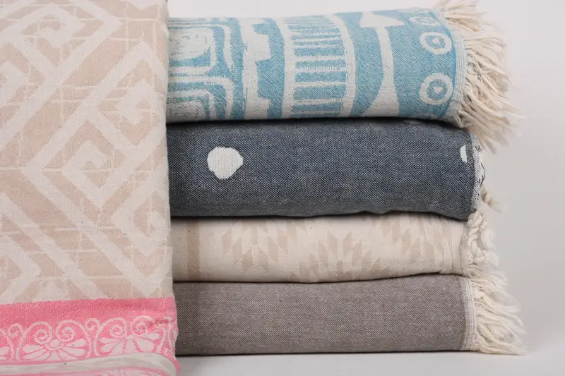 Woven Blanket, 80x60 Cotton Set of 5 Towel, Custom Wedding Gift From Bridesmaid, Custom Wedding Gifts, Personalized Blanket, House Warming Gift - 1