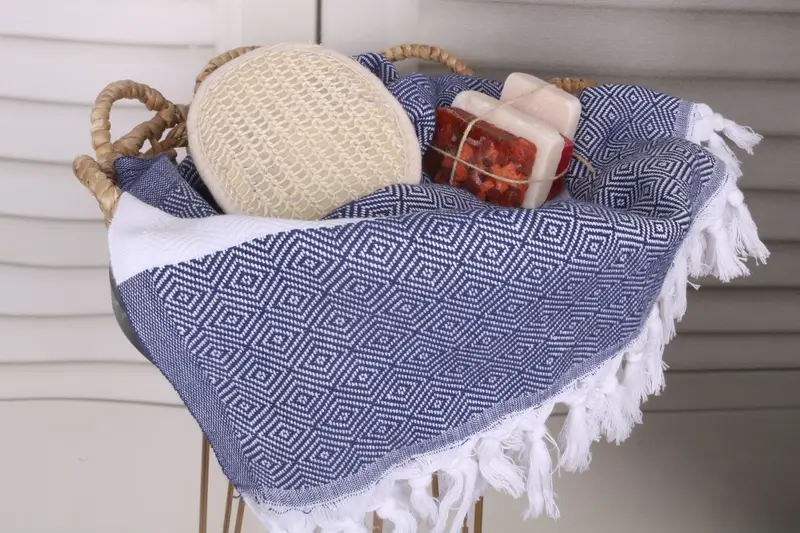 Luxury towel, 70x40 Cotton Diamond Towel, Bridal Shower Favors, Guest Towel, Personalized Gift For Him, Turkish bath towel, Turkish Bath Towel Set - 2