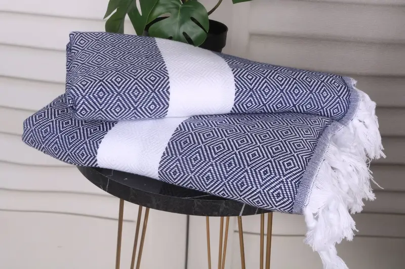 Luxury towel, 70x40 Cotton Diamond Towel, Bridal Shower Favors, Guest Towel, Personalized Gift For Him, Turkish bath towel, Turkish Bath Towel Set - 3